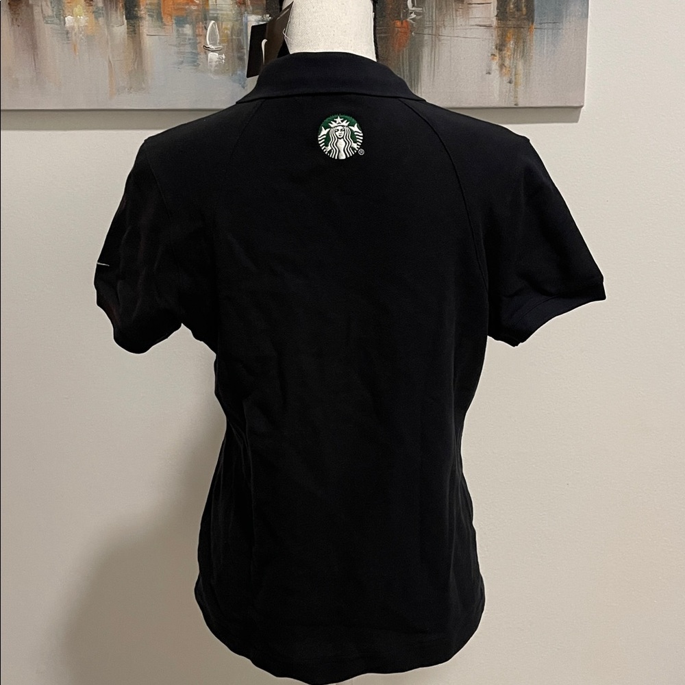 Nike golf Starbucks black polo shirt - Picture 3 of 7